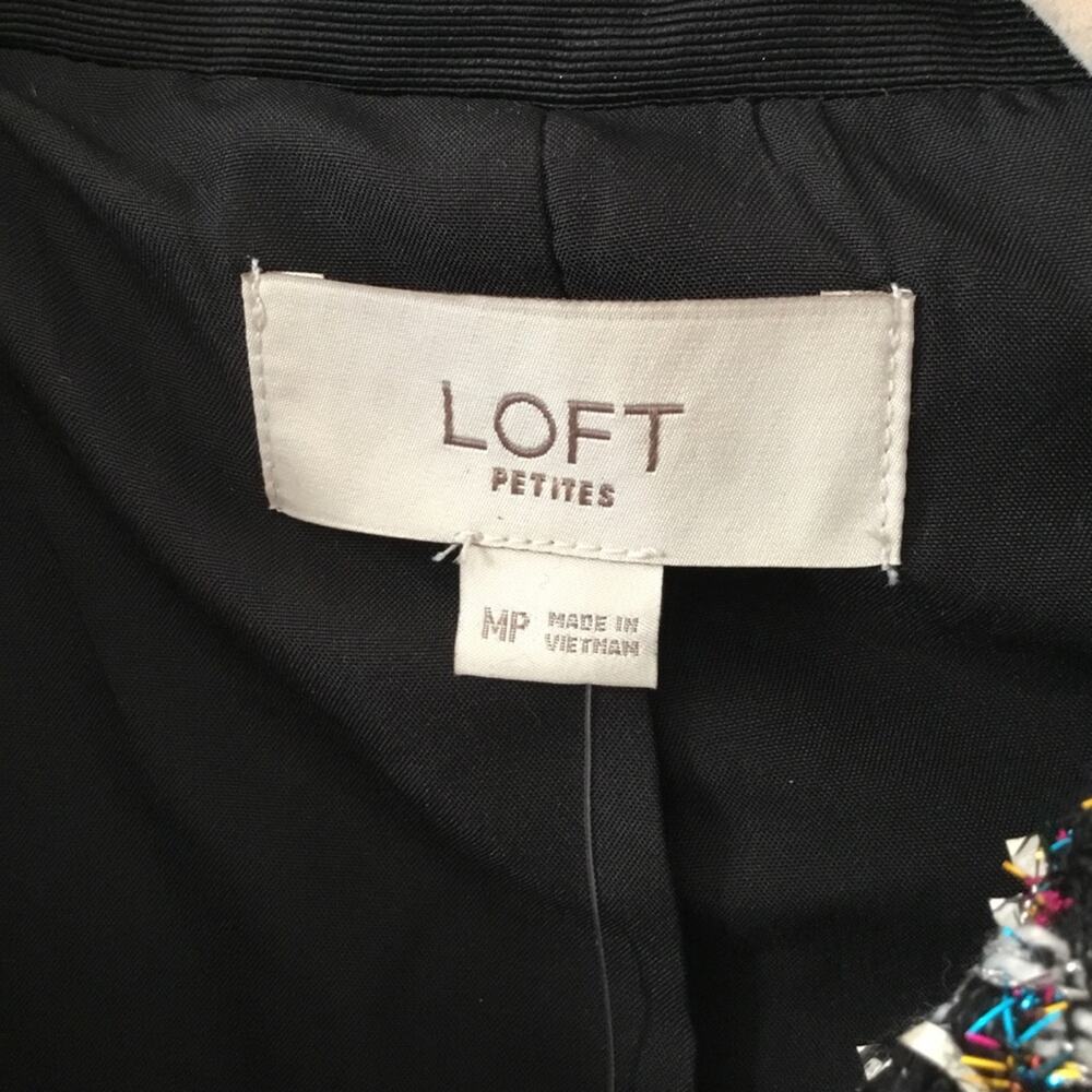 Loft Multi-Color Lurex Tweed Cropped Jacket - Picture 5 of 14